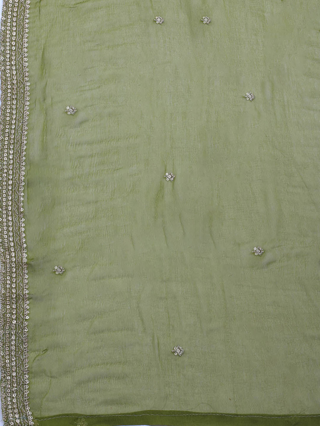 Printed Crepe Unstitched Suit With Dupatta