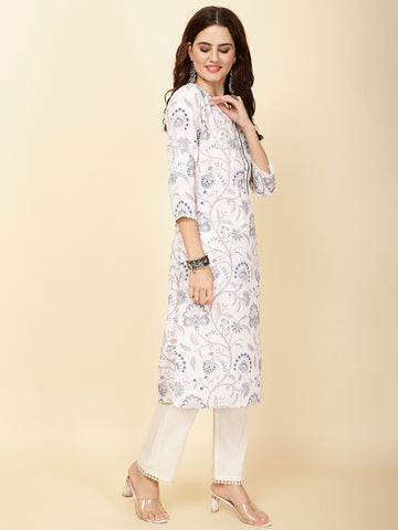 Printed Cotton Kurta Set