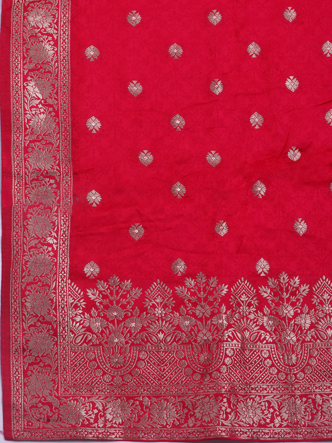 Woven Design Chanderi Unstitched Suit With Dupatta