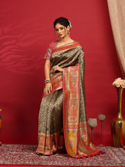 Embroidered Dola Silk Saree