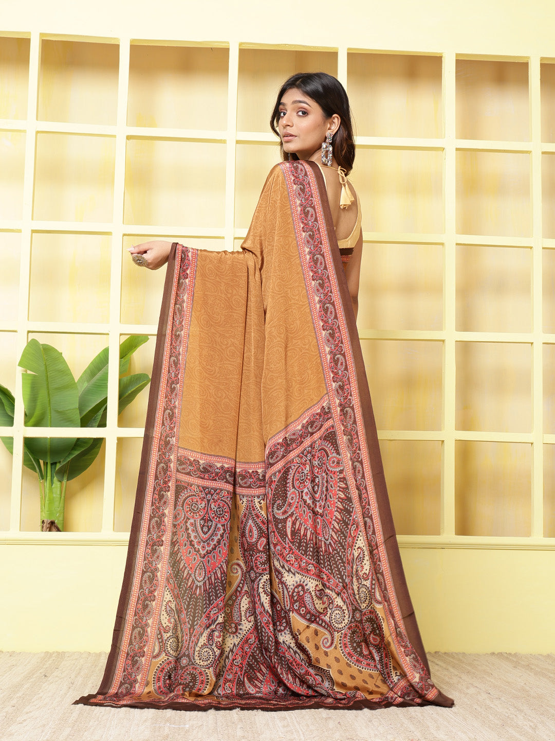 Digital Printed Crepe Saree