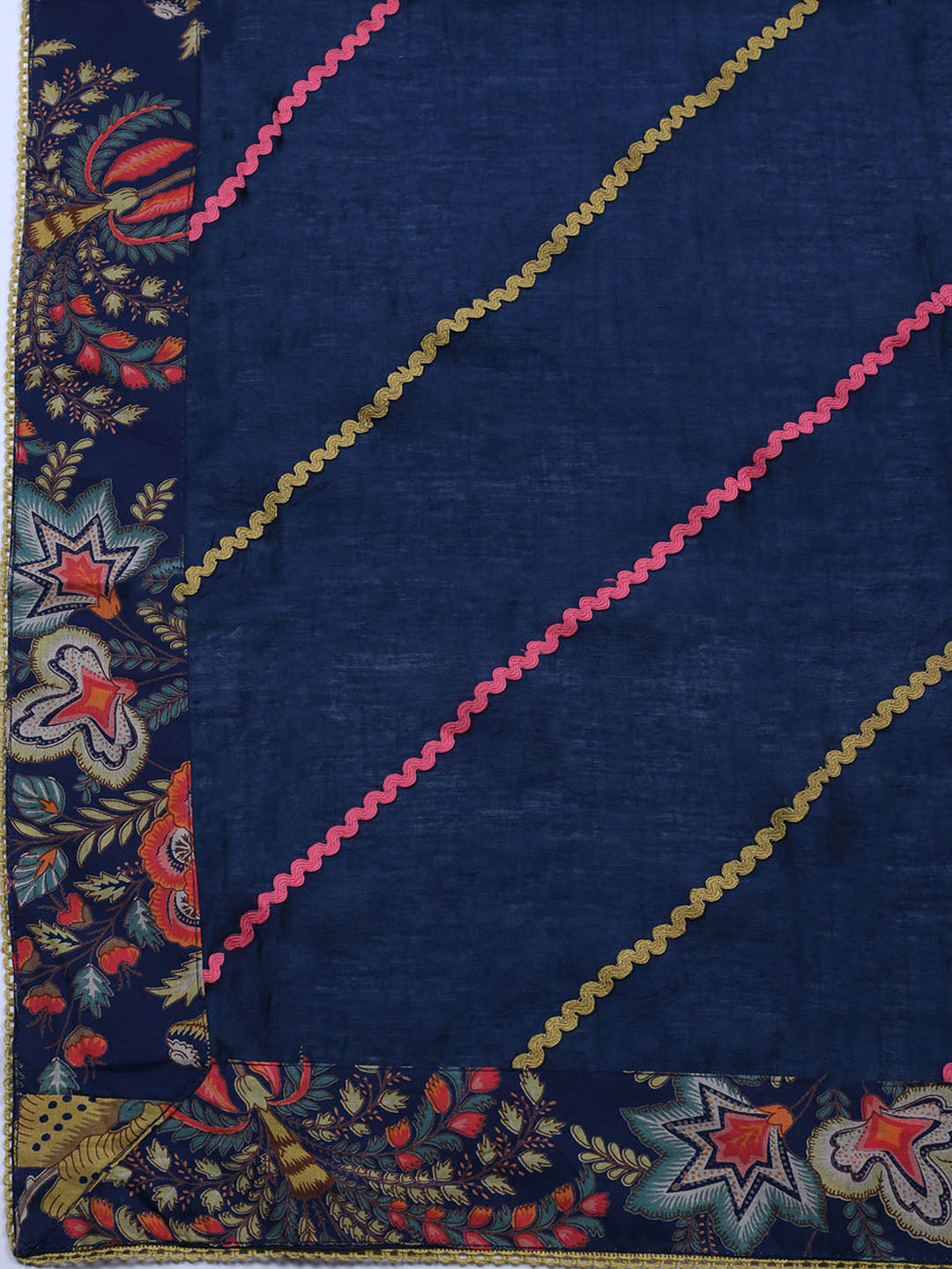 Embroidered Cotton Blend Unstitched Suit With Pant &amp; Dupatta