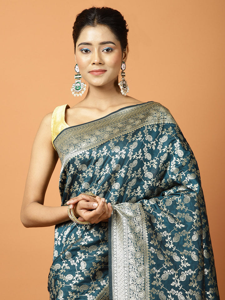 Stone Work Banarasi Woven Saree
