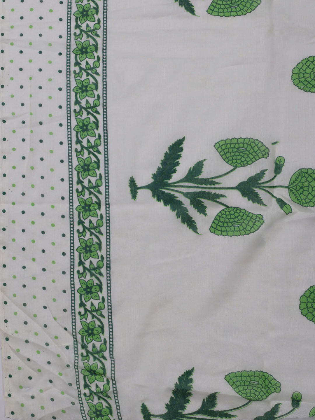 Neck Embroidered &amp; Printed Cotton Blend Unstitched Suit With Dupatta