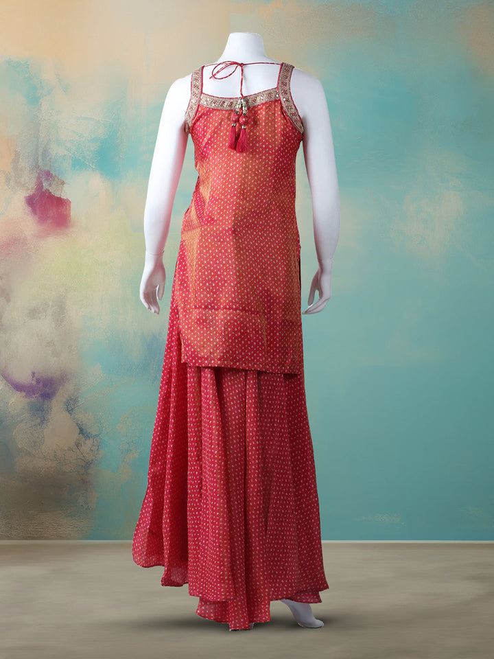 Woven Design Tissue Stitched Kurta With Pant &amp; Dupatta