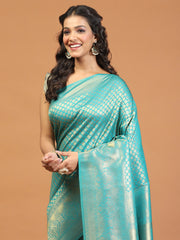 Zari Jaal Brocade Handloom Woven Saree