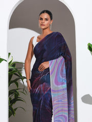 Digital Printed Crepe Saree