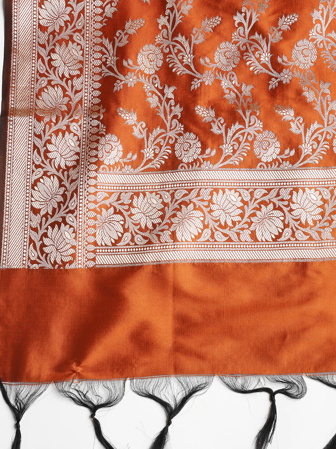 Woven Banarasi Chanderi Unstitched Suit With Dupatta