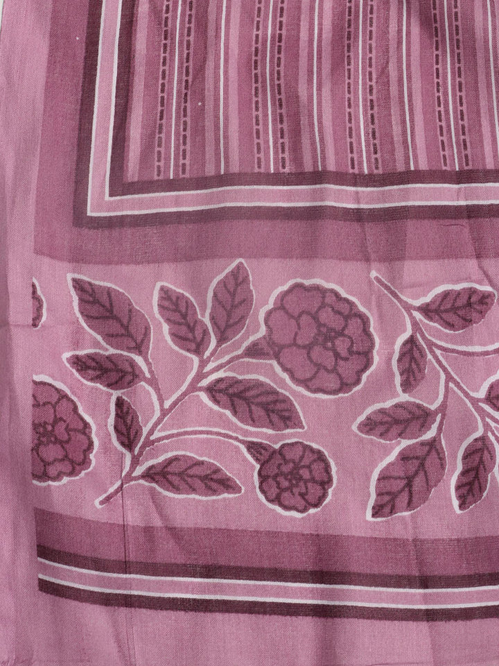 Printed Cotton Blend Unstitched Suit With Dupatta