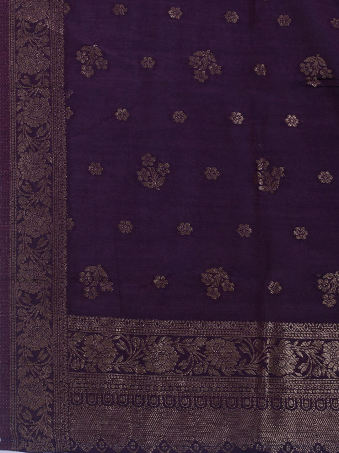 Embroidered Chanderi Unstitched Suit With Dupatta