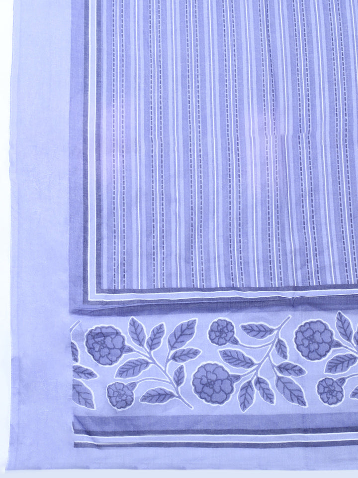 Embroidered Cotton Blend Unstitched Suit With Pant &amp; Dupatta