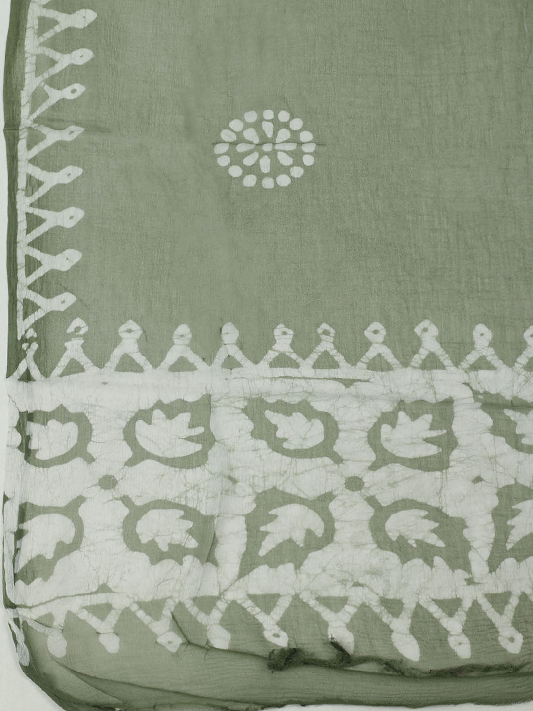 Printed Cotton Unstitched Suit With Pant &amp; Dupatta