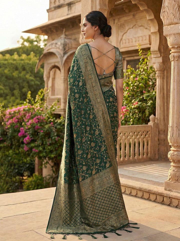 Plain Crepe Saree