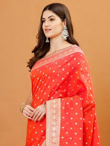 Zari Border Banarasi Woven Saree