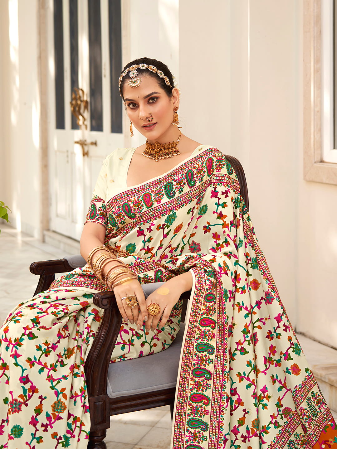 Patola Print Art Silk Saree