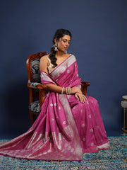 Woven Design Art Silk Unstitched Suit With Pant & Dupatta