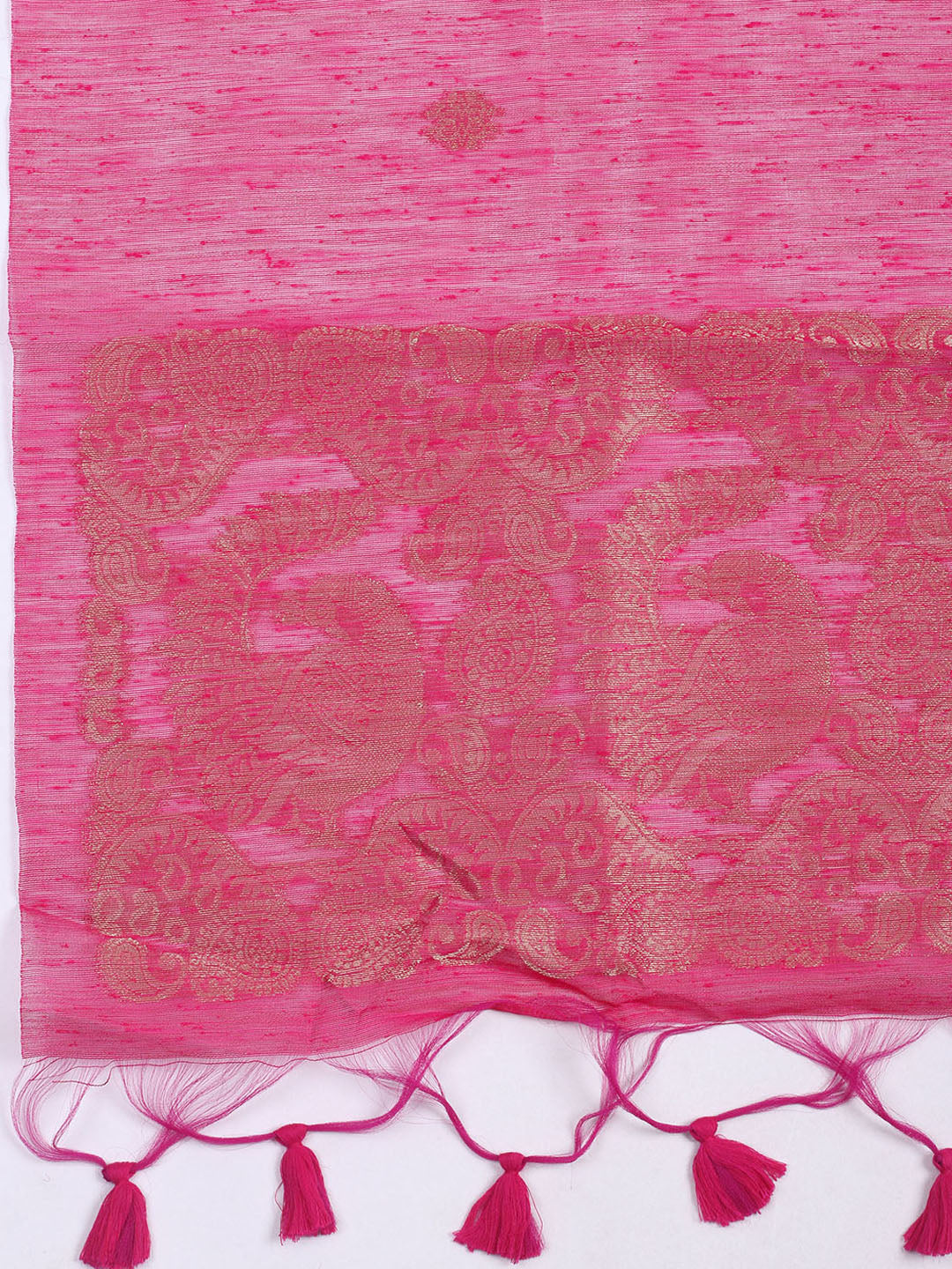 Neck Embroidered Chanderi Unstitched Suit Piece With Dupatta