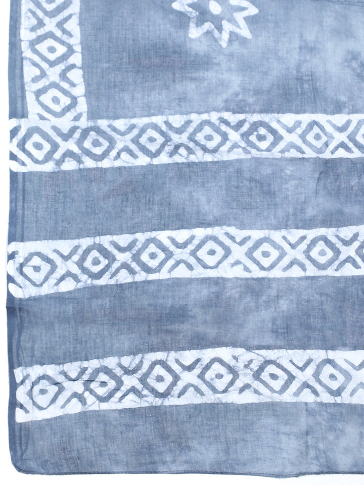 Embroidered Cotton Blend Unstitched Suit With Pant &amp; Dupatta