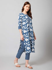 Printed Cotton Kurta Set