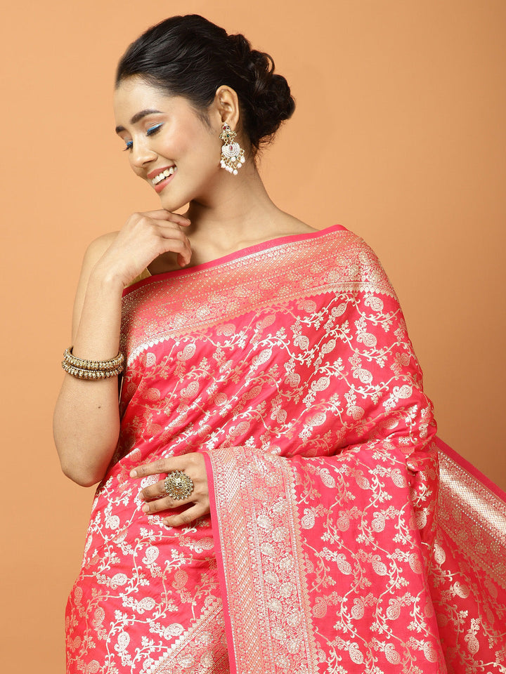 Stone Work Banarasi Woven Saree