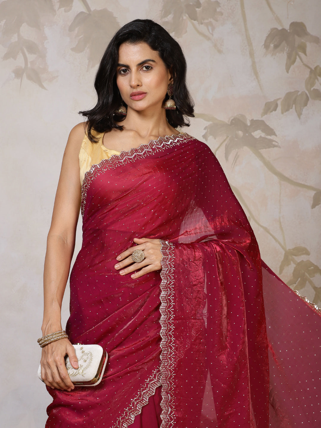 Stone Work Tissue Saree