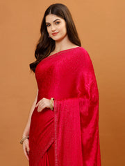 Stone Booti Chinon Woven Saree