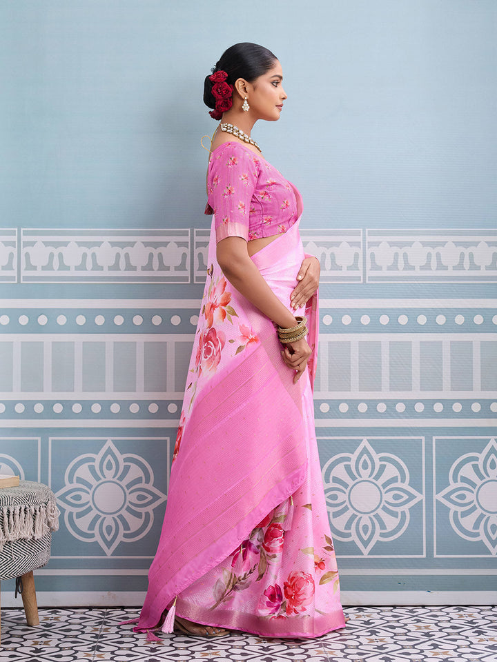 Printed Art Silk Saree
