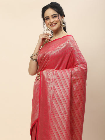 Zari Jaal Woven Handloom Saree