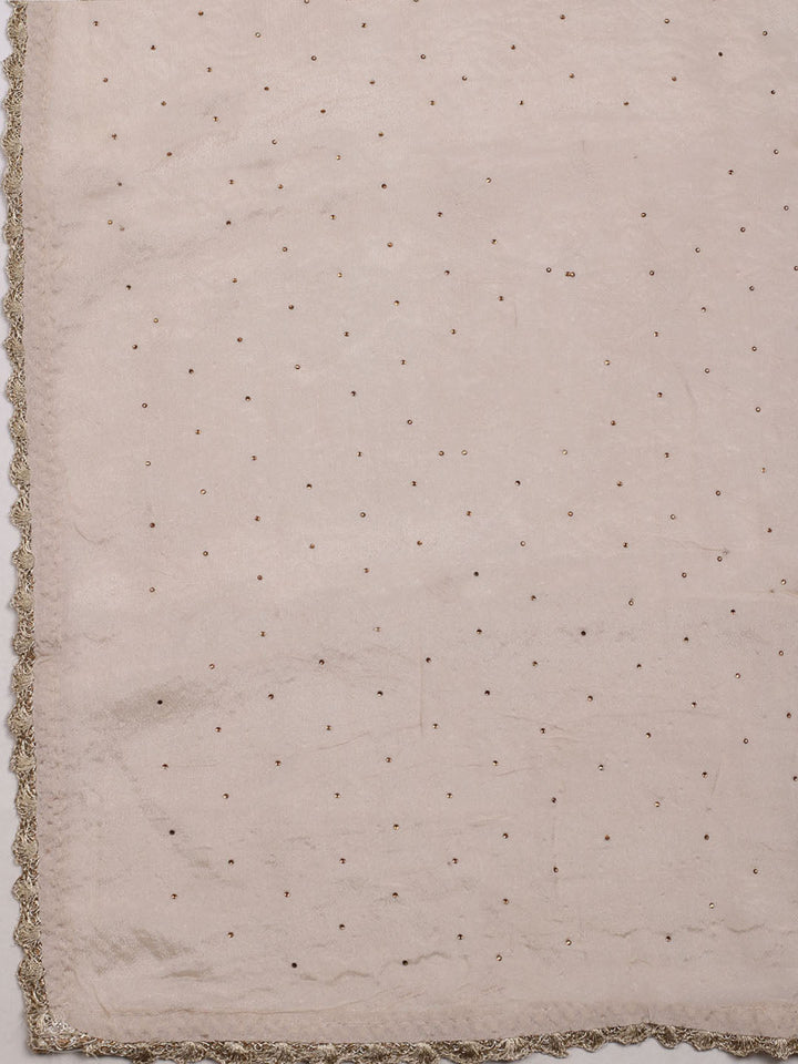Embroidered Chinon Unstitched Suit With Dupatta