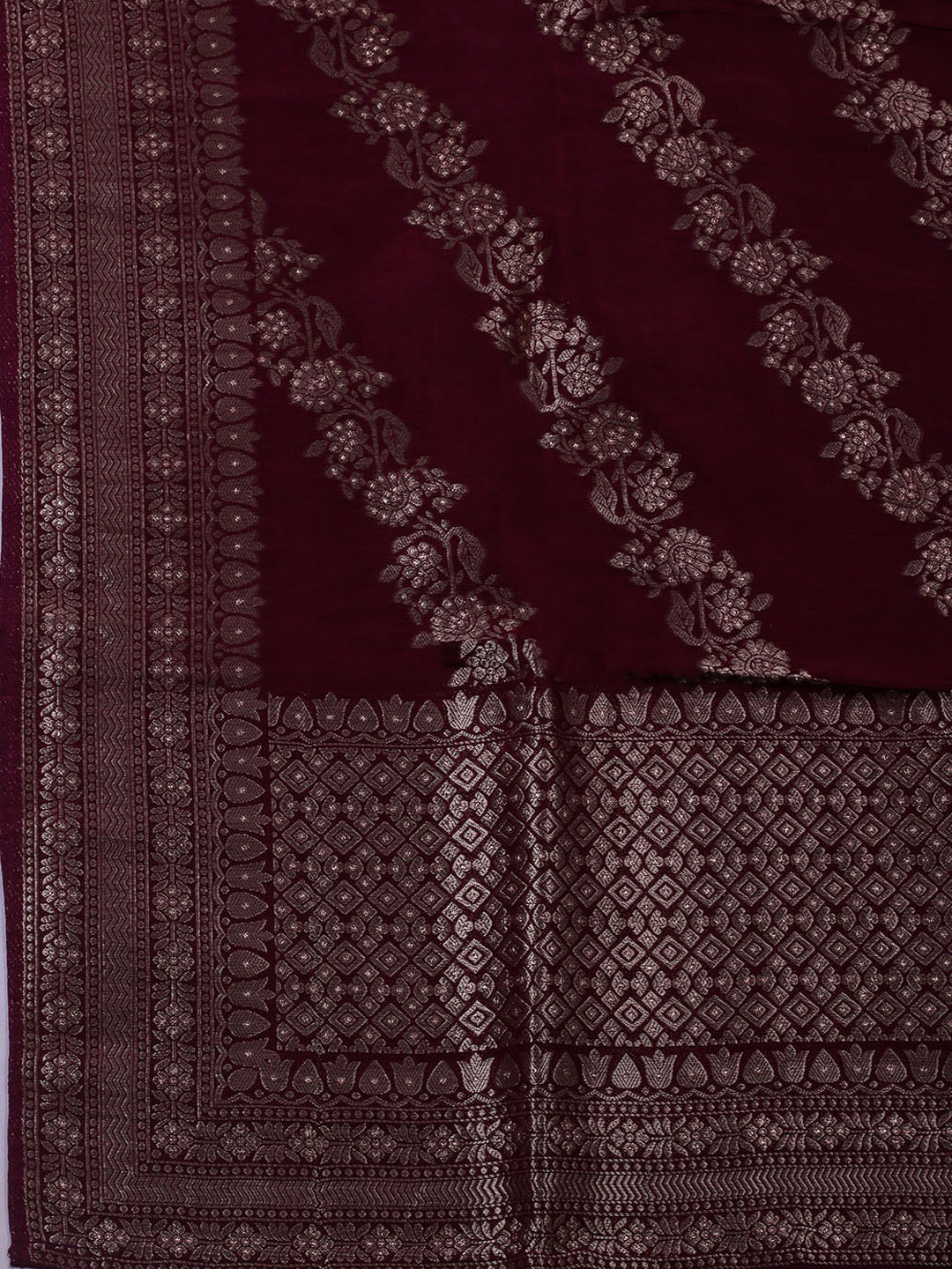 Woven Design Chanderi Unstitched Suit With Dupatta