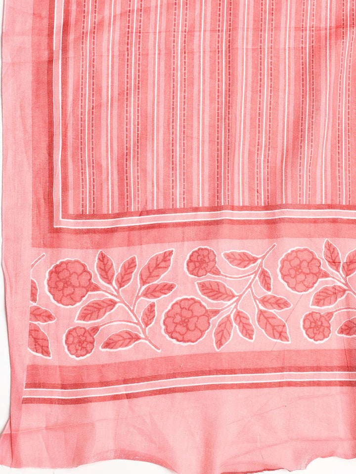 Printed Cotton Printed Unstitched Suit With Dupatta