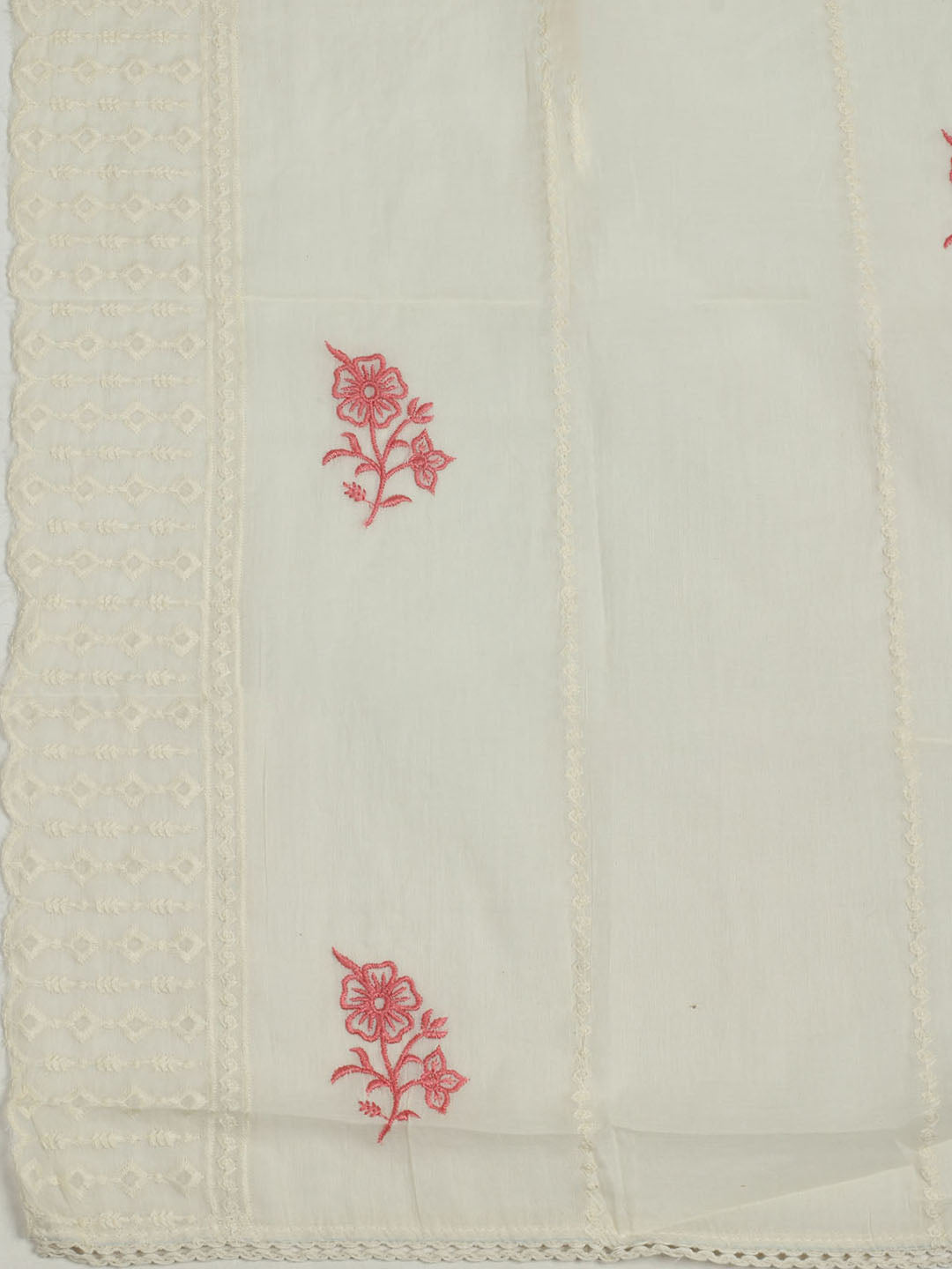 Printed Cotton Unstitched Suit With Pant &amp; Dupatta