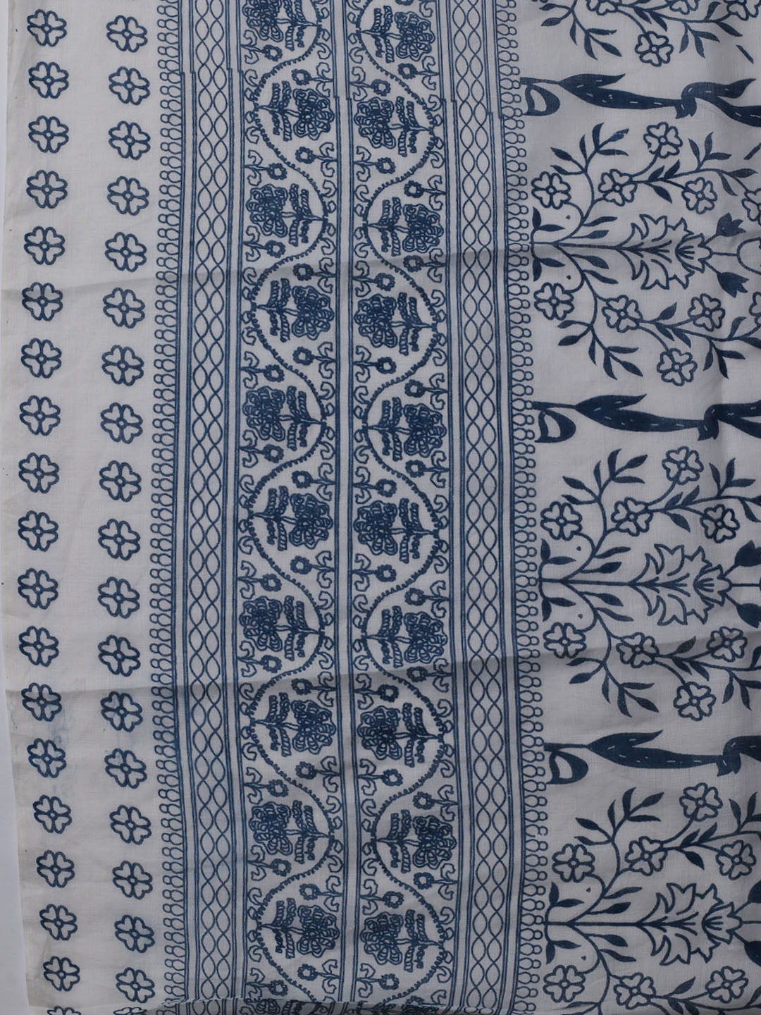 Neck Embroidered Cotton Blend Unstitched Suit With Dupatta