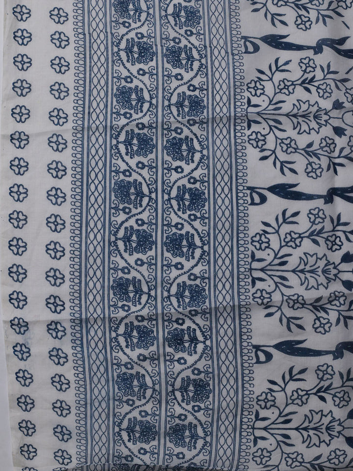 Neck Embroidered Cotton Blend Unstitched Suit With Dupatta