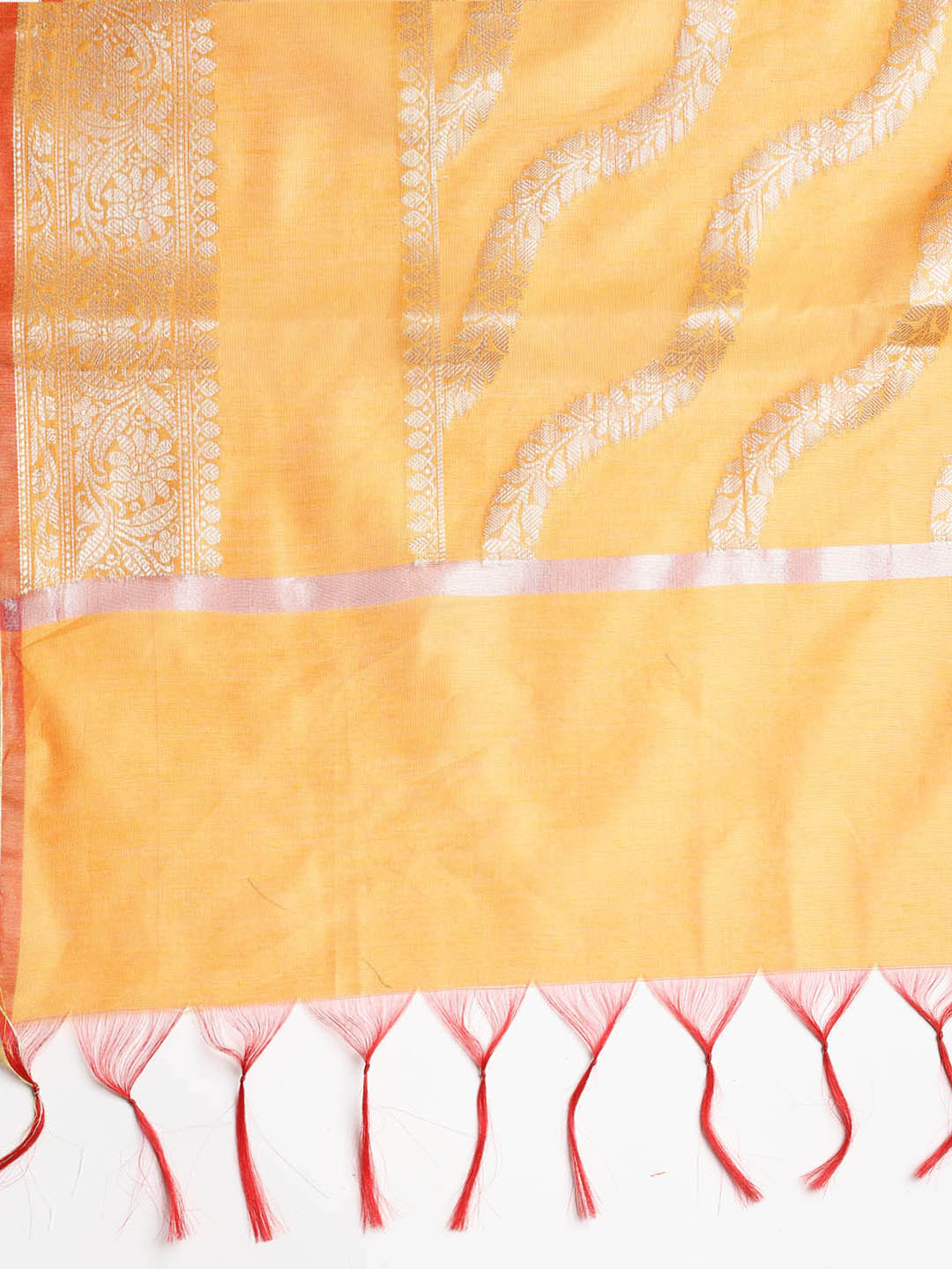 Woven Banarasi Chanderi Unstitched Suit With Dupatta