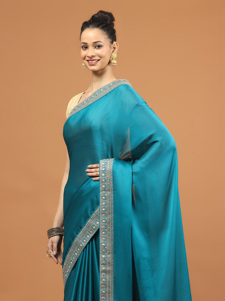 Stone Work Art Chiffon Saree