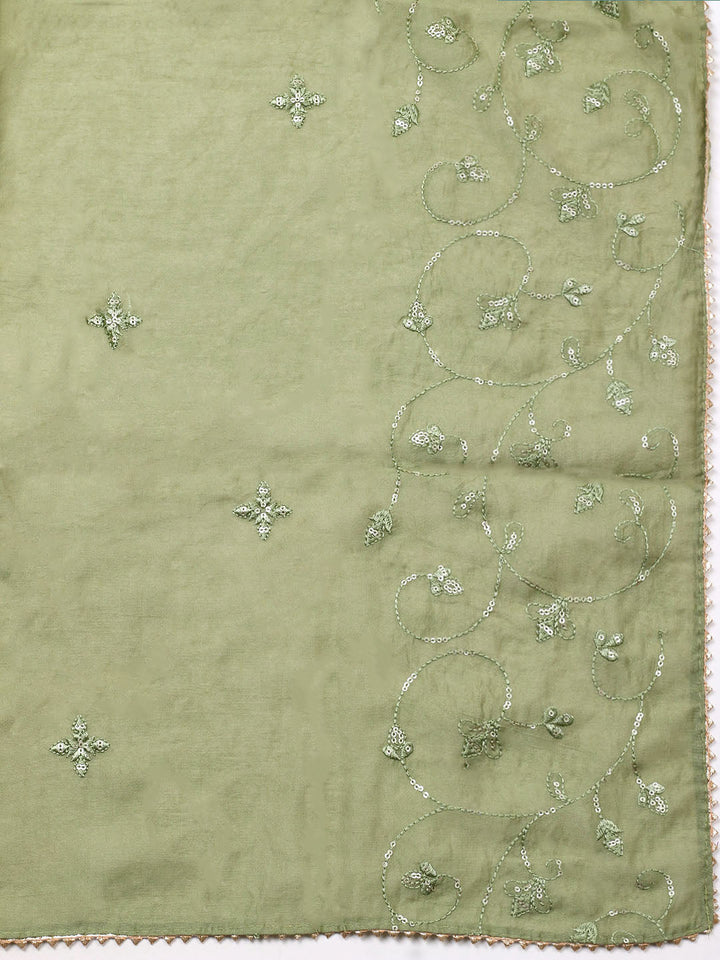Embroidered Cotton Unstitched Suit With Pant &amp; Dupatta