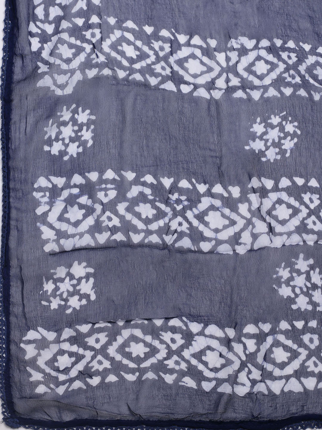 Printed Cotton Blend Unstitched Kurta With Pant &amp; Dupatta