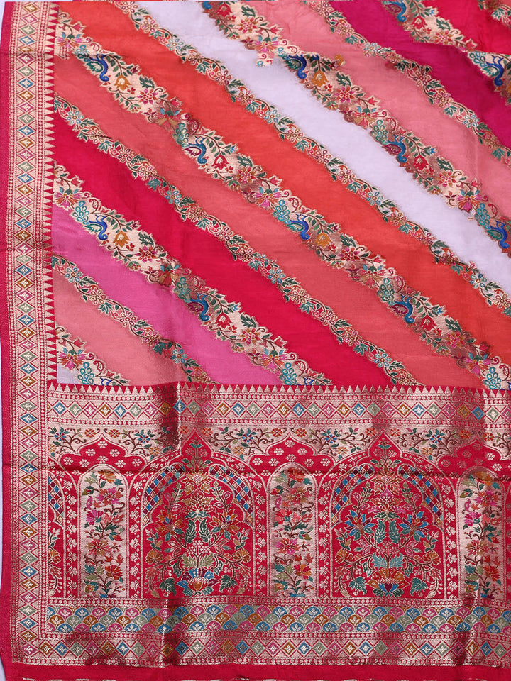 Woven Design Dola Silk Unstitched Suit With Pant &amp; Dupatta