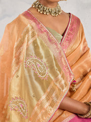 Woven Design Linen Saree