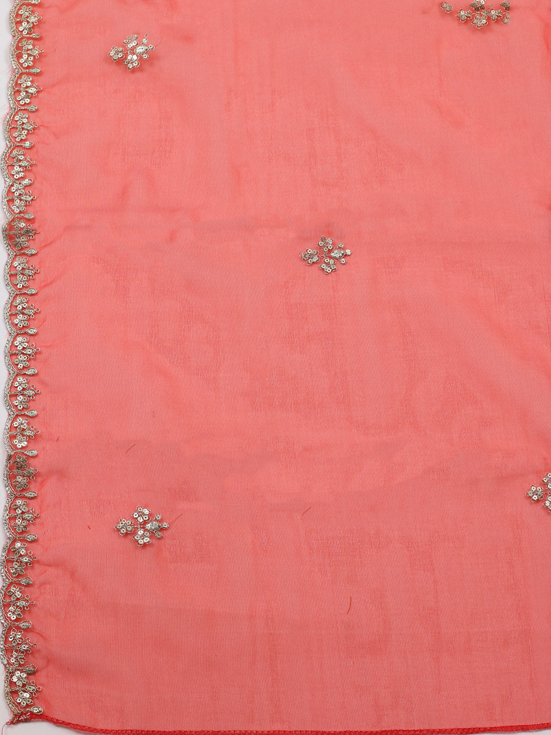 Embroidered Organza Unstitched Suit With Dupatta