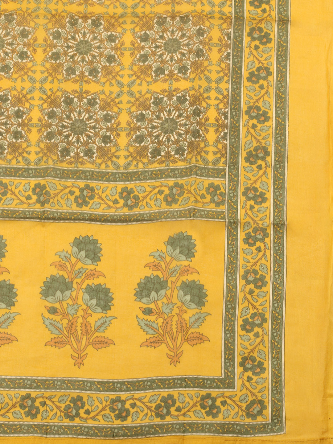 Embroidered Cotton Blend Unstitched Suit With Pant &amp; Dupatta