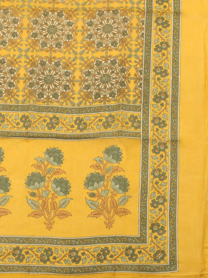 Embroidered Cotton Blend Unstitched Suit With Pant &amp; Dupatta