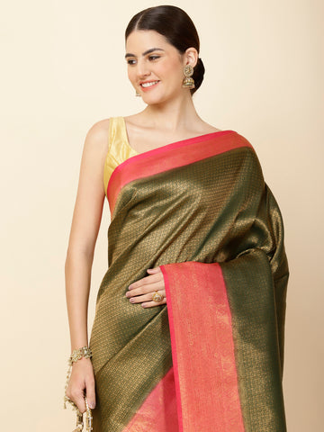 Brocade Zari Jaal Woven Handloom Saree