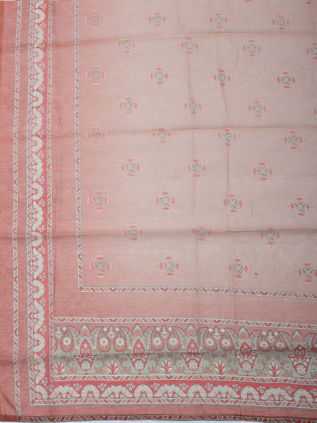 Embellished Chanderi Unstitched Suit With Pant &amp; Dupatta