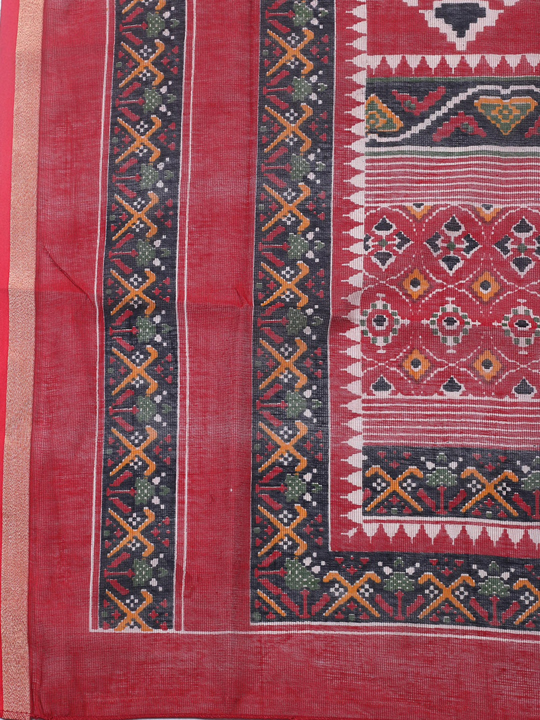 Embroidered Cotton Blend Unstitched Suit With Pant &amp; Dupatta