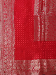 Embroidered Tissue Unstitched Suit With Pant & Dupatta