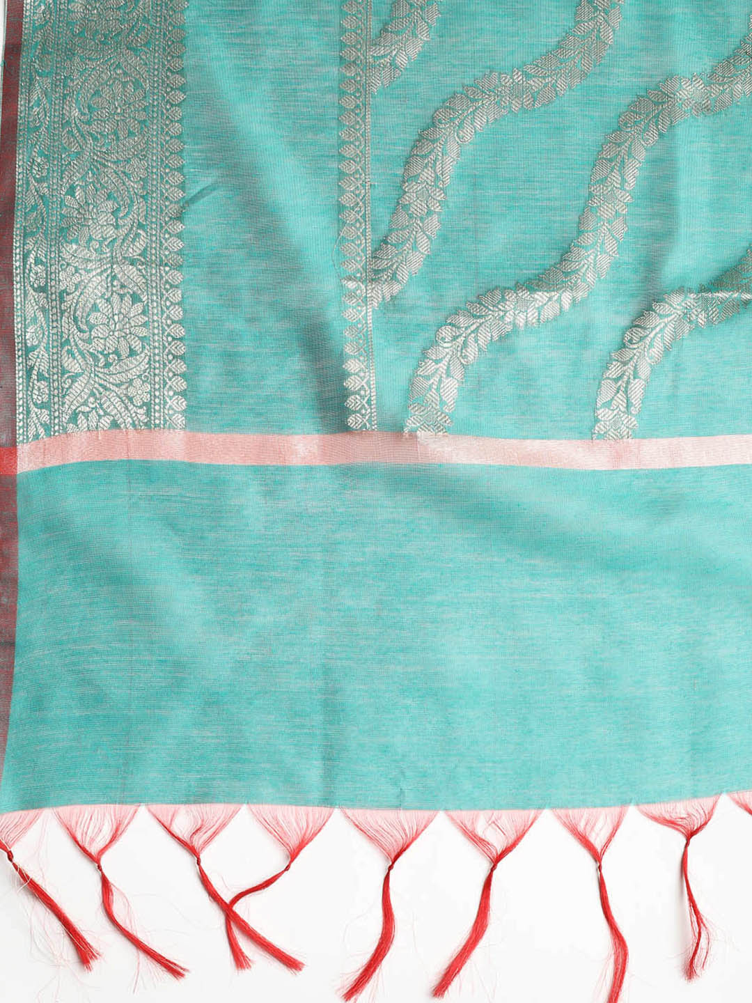 Woven Banarasi Chanderi Unstitched Suit With Dupatta