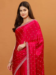 Stone Booti Chinon Woven Saree