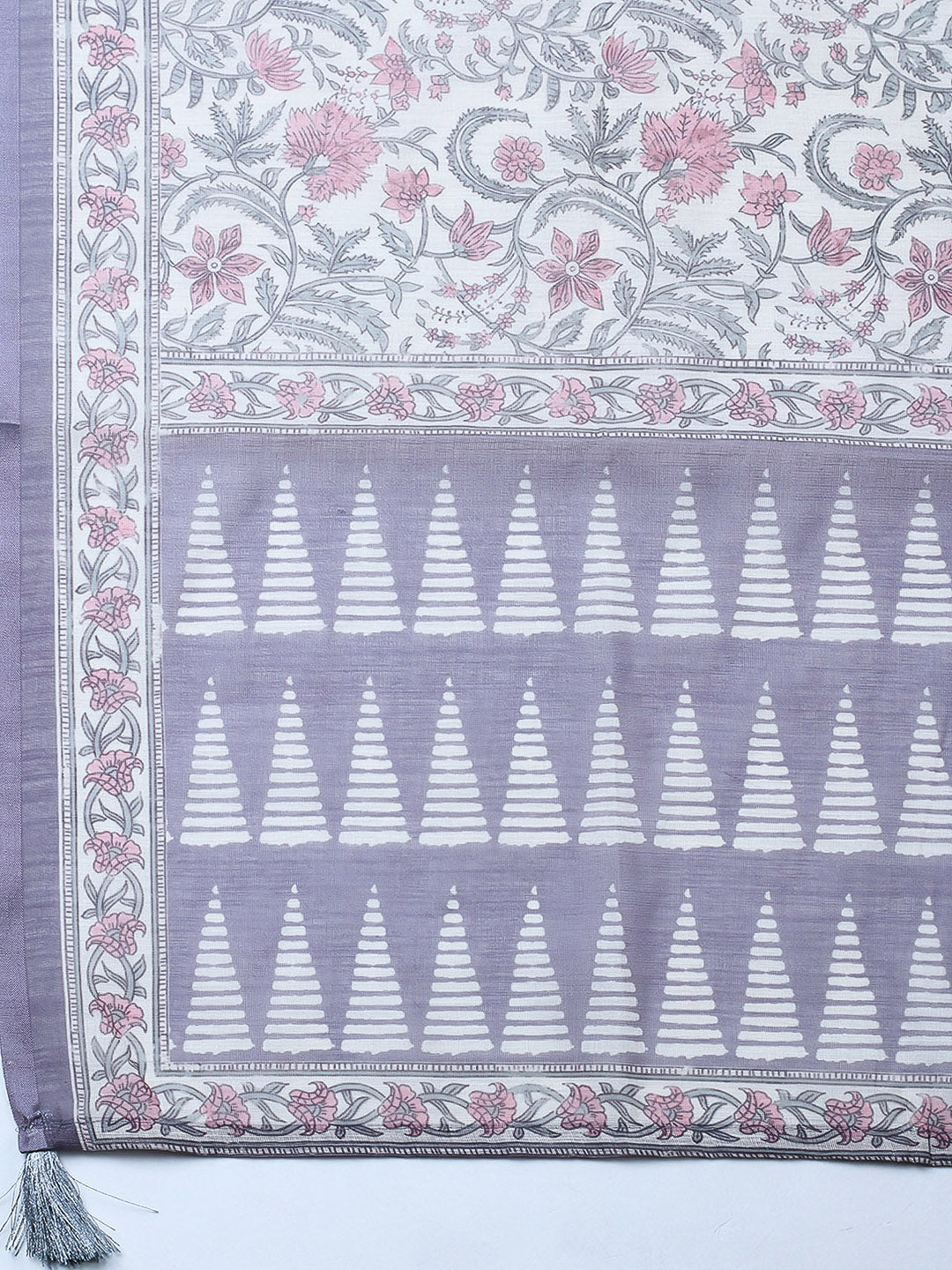 Embroidered Cotton Blend Unstitched Suit With Pant &amp; Dupatta